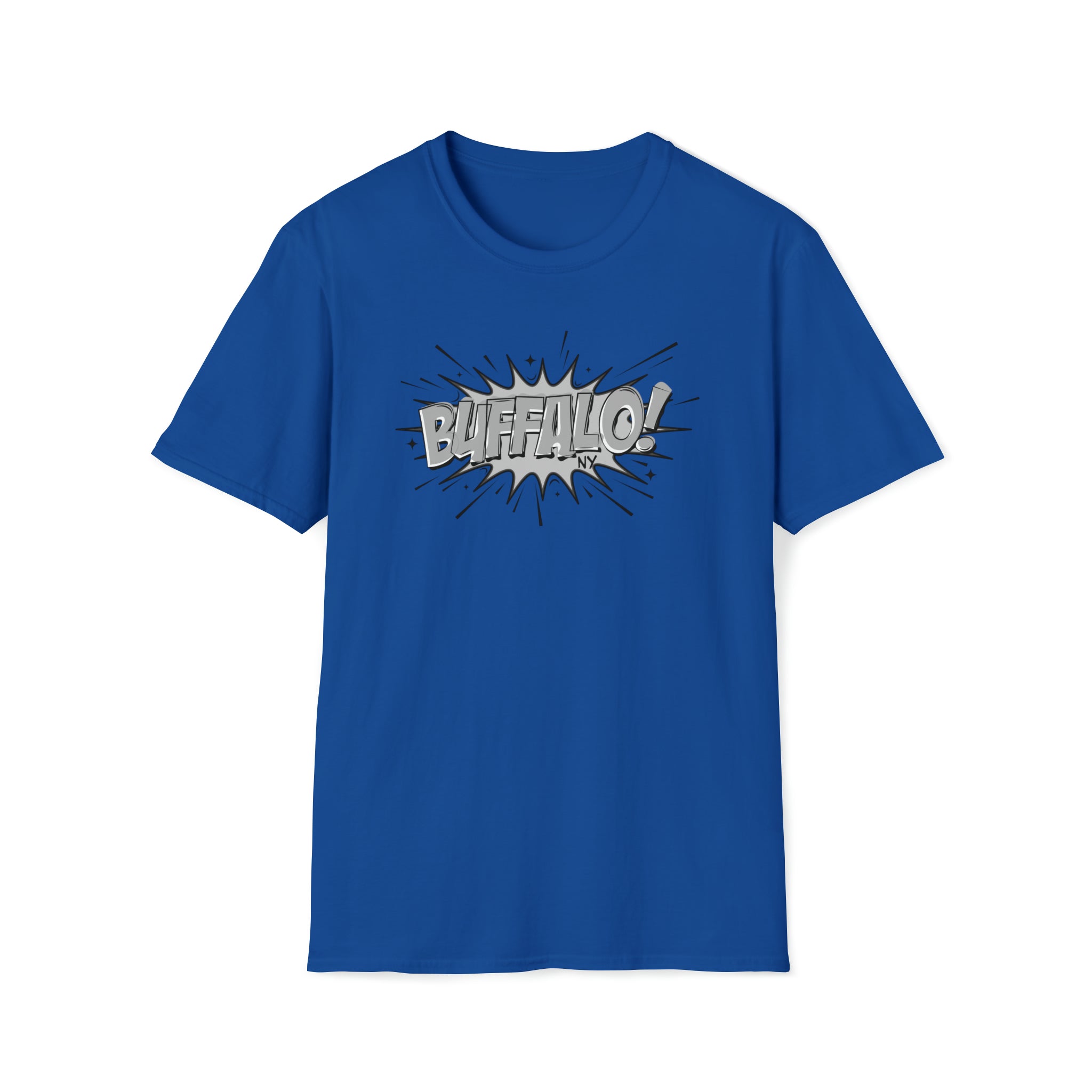 Black and White Comic Book style BUFFALO Unisex Softstyle T-Shirt