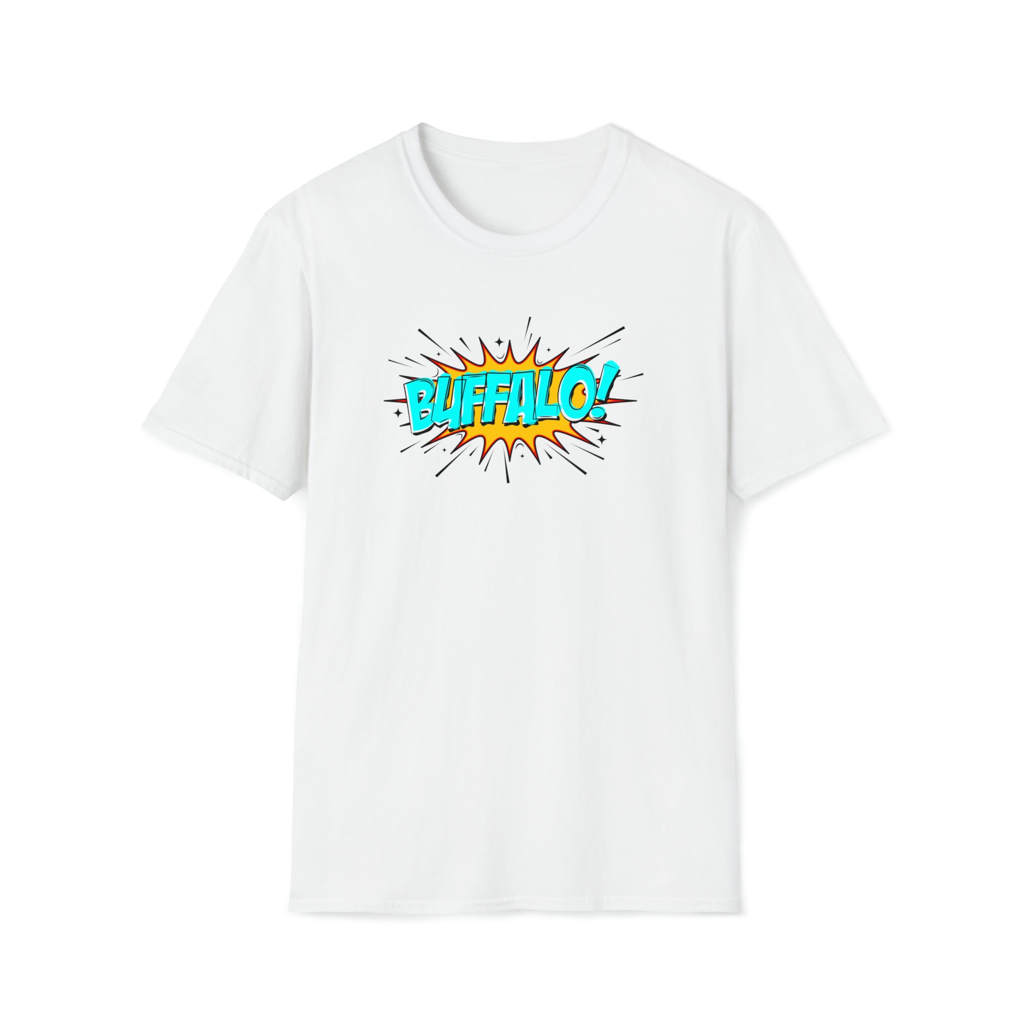 Comic Book Style BUFFALO Unisex Softstyle T-Shirt