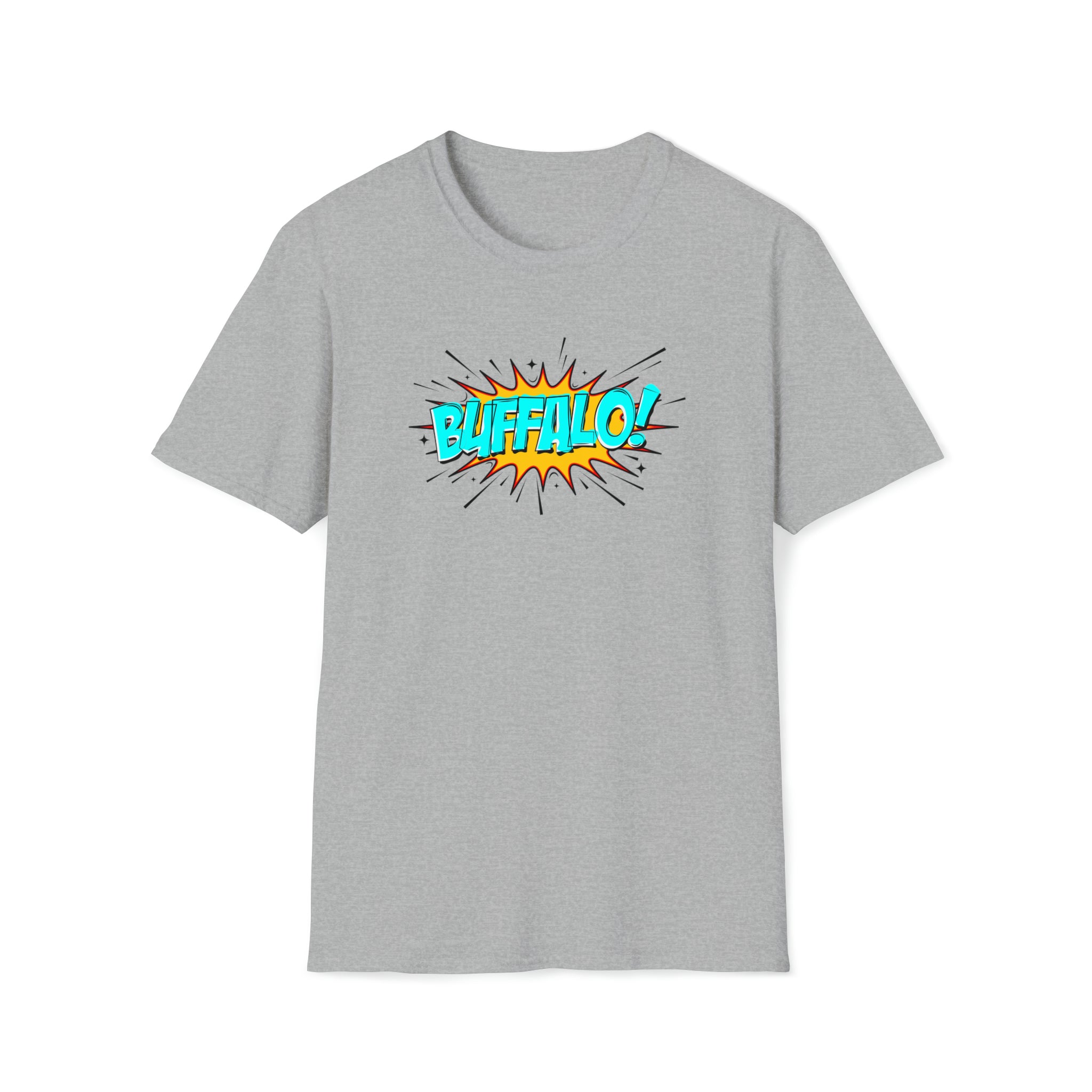 Comic Book Style BUFFALO Unisex Softstyle T-Shirt