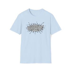 Black and White Comic Book style BUFFALO Unisex Softstyle T-Shirt