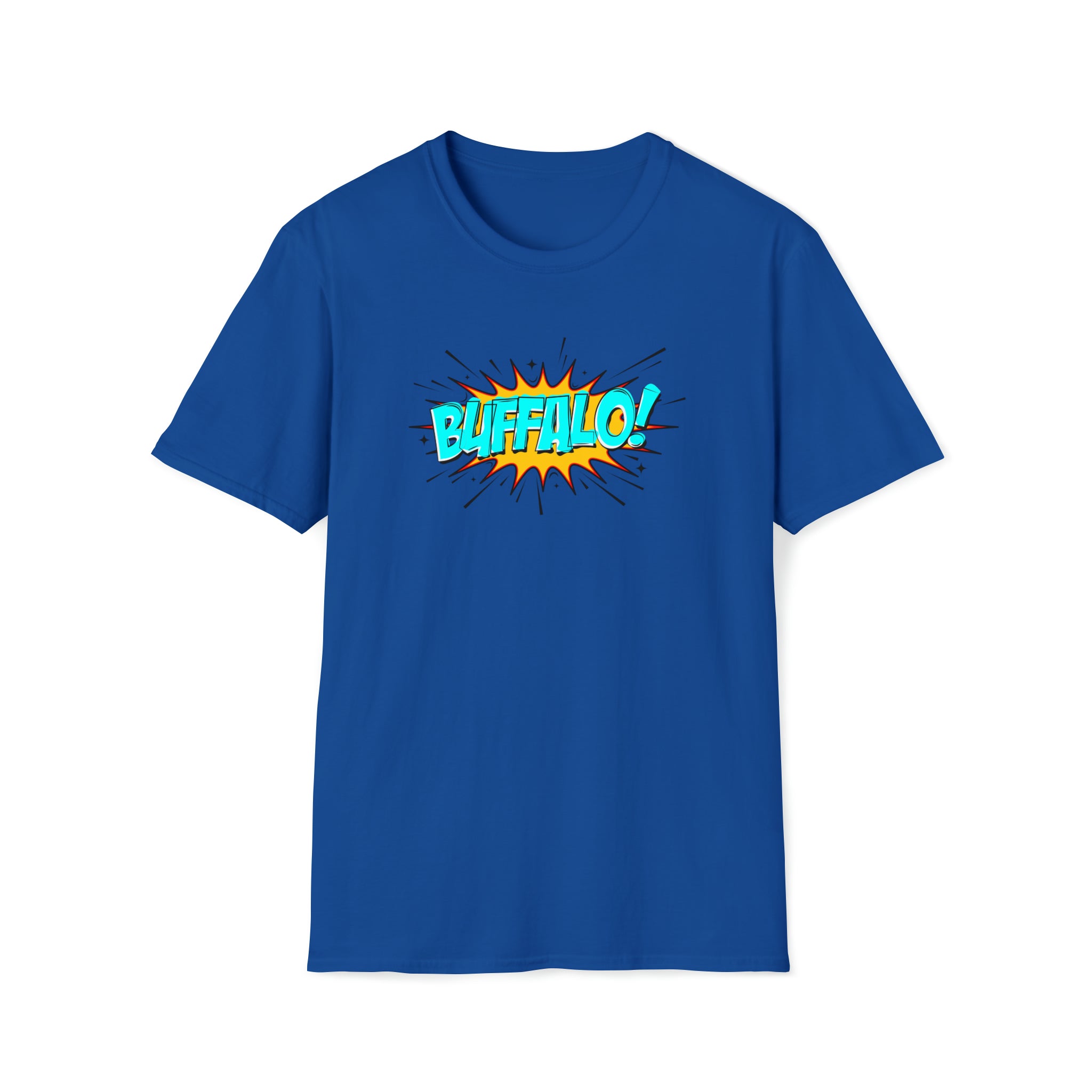 Comic Book Style BUFFALO Unisex Softstyle T-Shirt