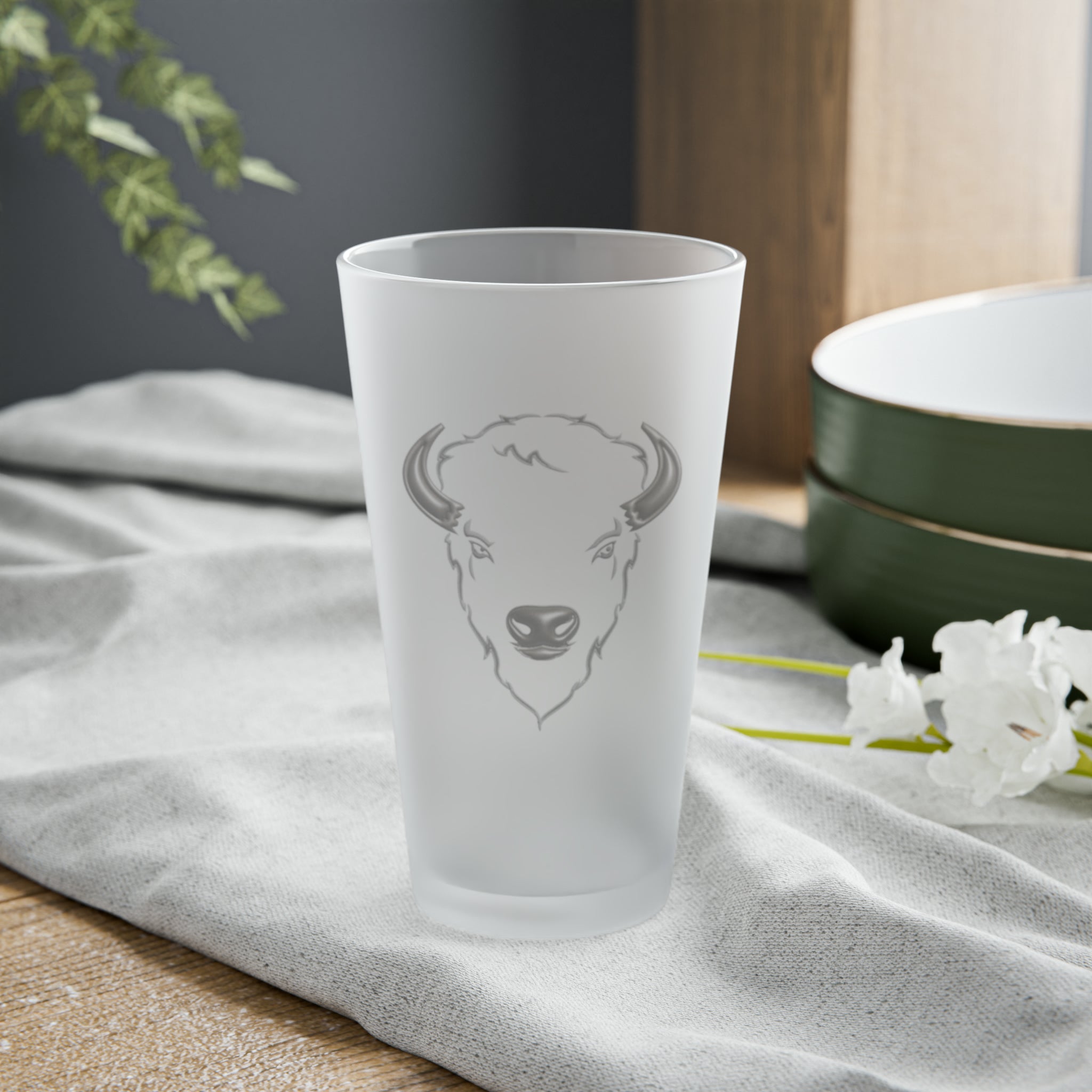 Frosted Pint Glass, 16oz