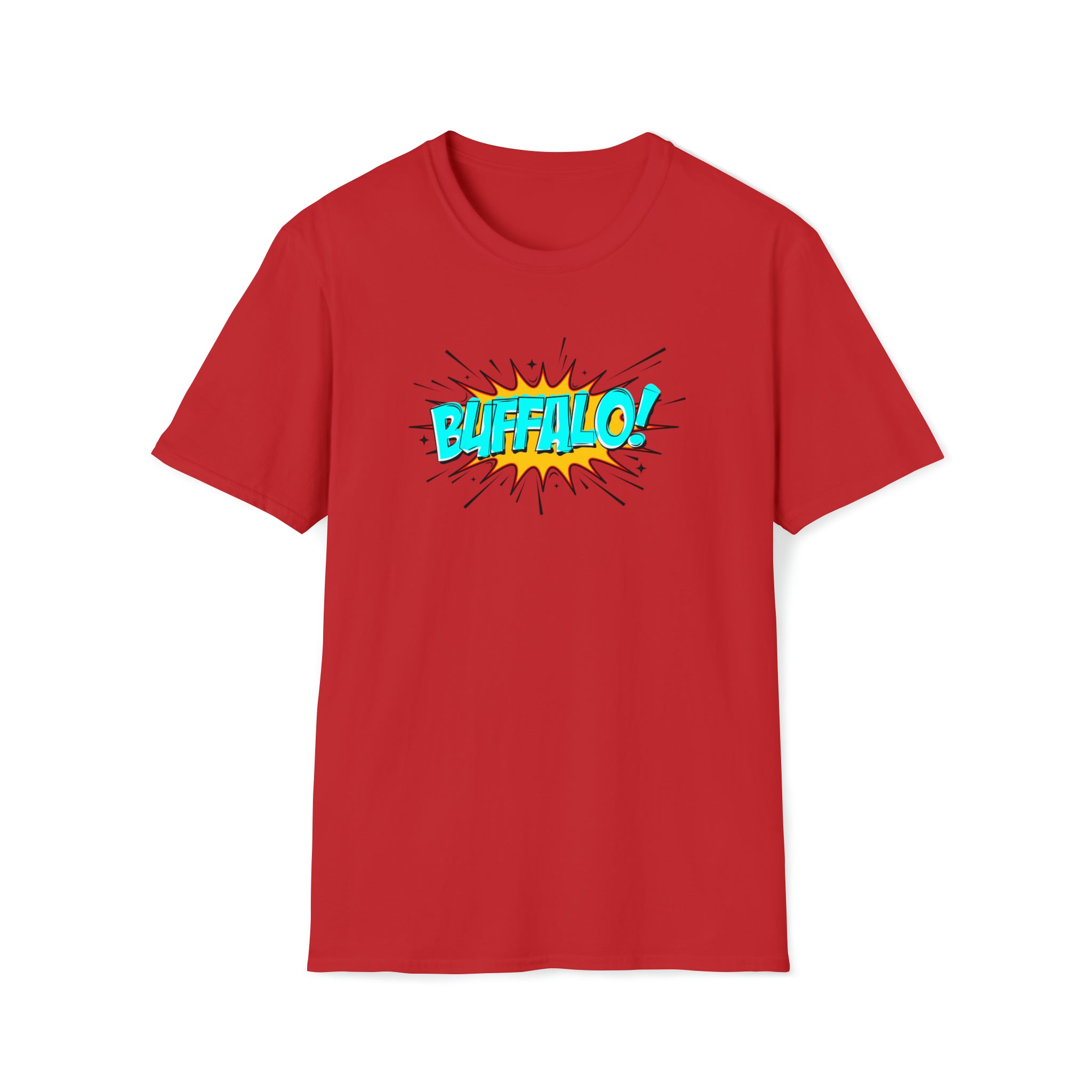Comic Book Style BUFFALO Unisex Softstyle T-Shirt