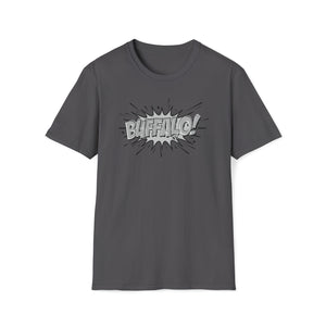 Black and White Comic Book style BUFFALO Unisex Softstyle T-Shirt