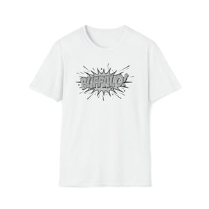 Black and White Comic Book style BUFFALO Unisex Softstyle T-Shirt