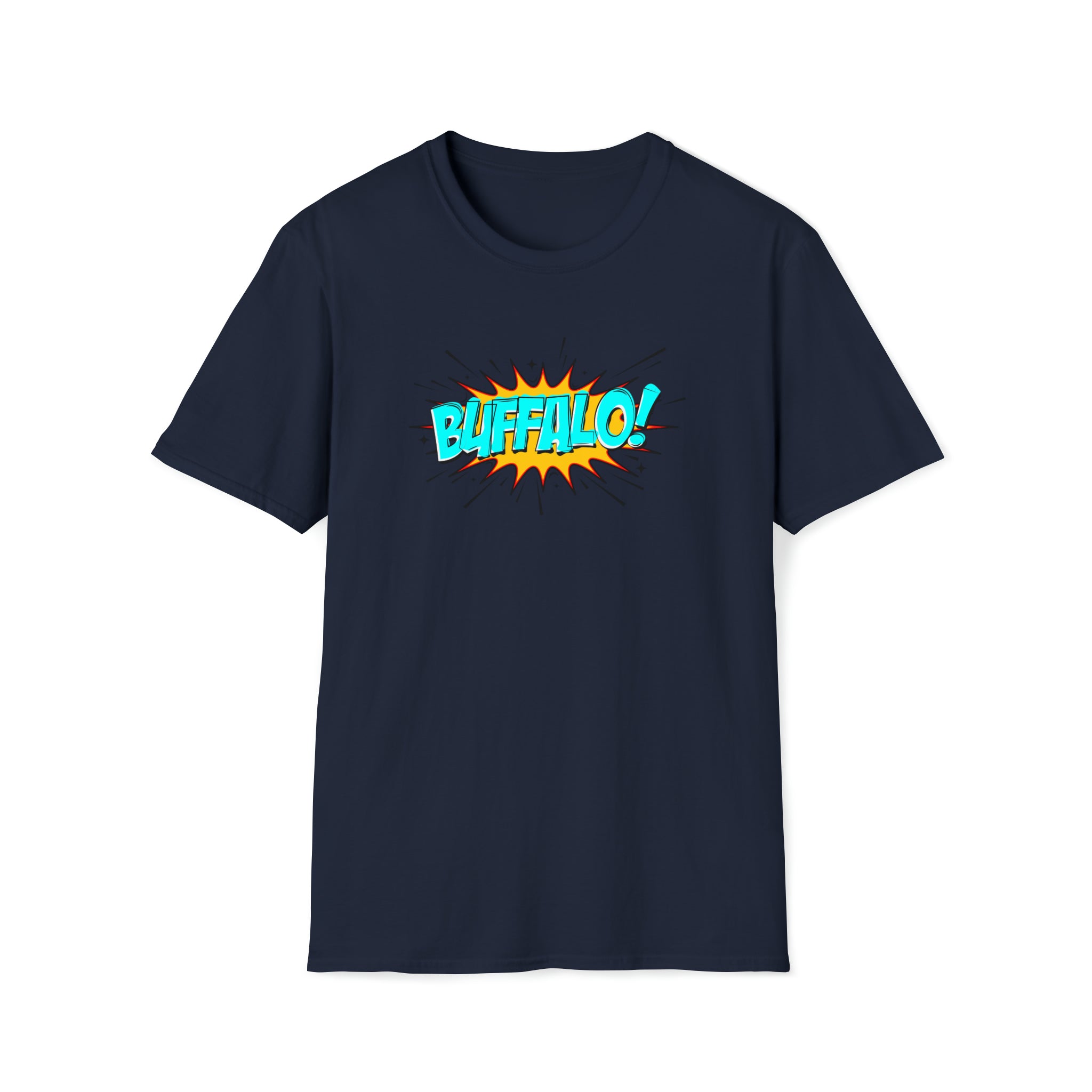 Comic Book Style BUFFALO Unisex Softstyle T-Shirt
